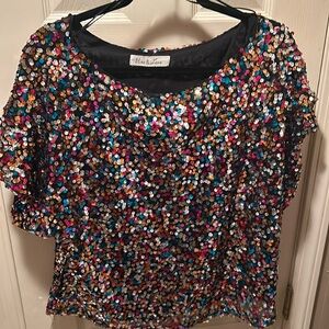 Multi-colored Sequin Top